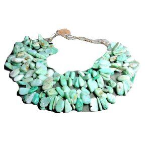 Australian Jade statement necklace adjutsable by... banana bling hand made
